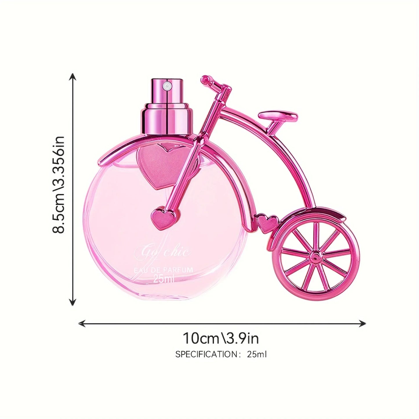 25ML Bike Styling Women's Perfume Pink Fragrant Fresh Oriental Floral Perfume with Gift Box Packaging Holiday Gift