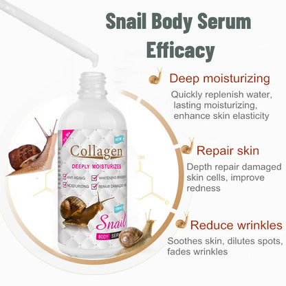 100ml Snail Collagen Body Serum Brighten Lotion Moisturizing Repair Damaged Skin Serum Liquid PM6926