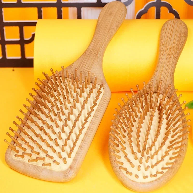 1PC Hair Loss Massage Brush Hair Brushes Combs Scalp Wood Comb Healthy Paddle Cushion Bamboo Comb Hair Care Healthy Professional