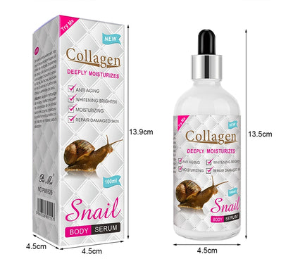 100ml Snail Collagen Body Serum Brighten Lotion Moisturizing Repair Damaged Skin Serum Liquid PM6926