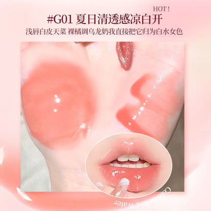 GOGOTALES Big Ice Bucket Lip Serum Lip Gloss Lip Glaze Moisturizing Hydrating Dead Skin Peeling Lip Mirror Lipsticks Cosmetics