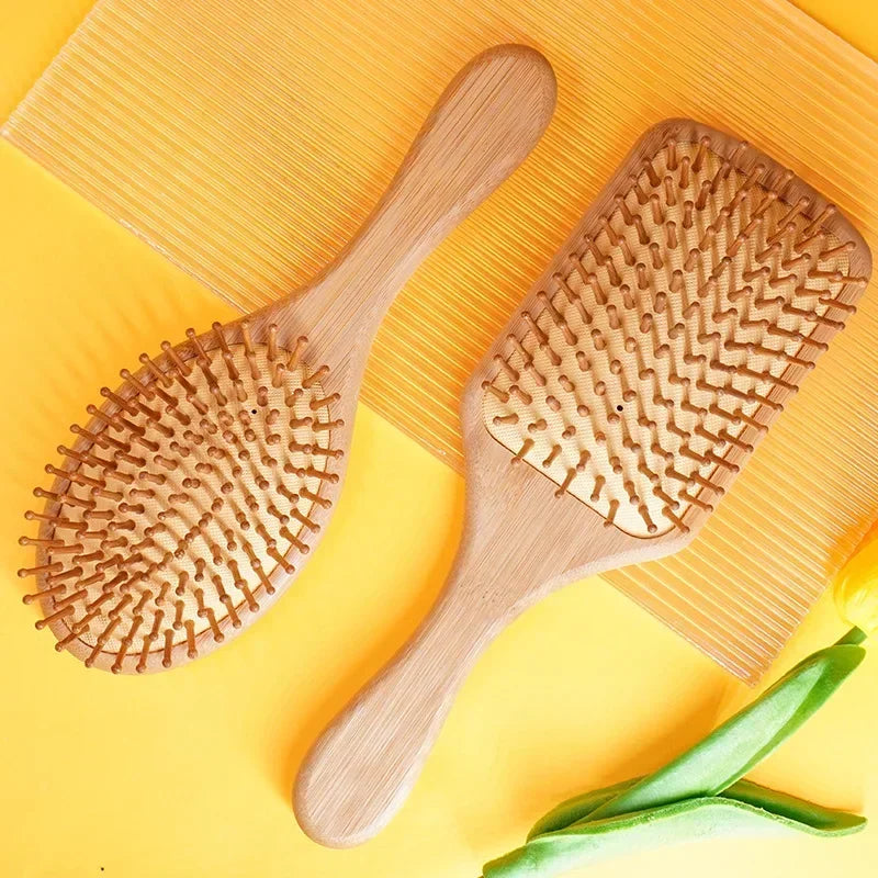 1PC Hair Loss Massage Brush Hair Brushes Combs Scalp Wood Comb Healthy Paddle Cushion Bamboo Comb Hair Care Healthy Professional