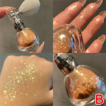 Glitter Spray Highlighter Powder Diamond High Gloss Air Bag Powder Fragrance Shiny High Light Glitter Face Body Makeup Cosmetics