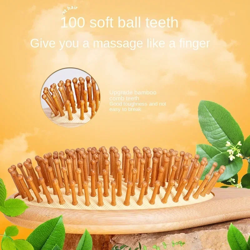 1PC Hair Loss Massage Brush Hair Brushes Combs Scalp Wood Comb Healthy Paddle Cushion Bamboo Comb Hair Care Healthy Professional