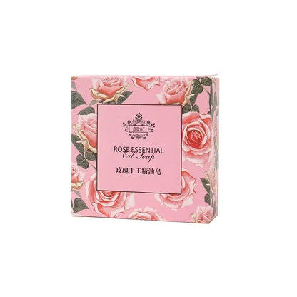 New Rose Essential Oil Soap Handmade Treatment Acnes Face Moisturizing Gently Anti Rebelles Smooth Butter Bath Skin Care Tool