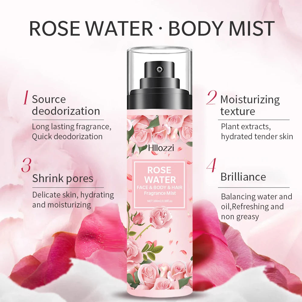 100ml body spray rose water hydrating moisturizing vanilla facial moisturizing water lavender facial essence water